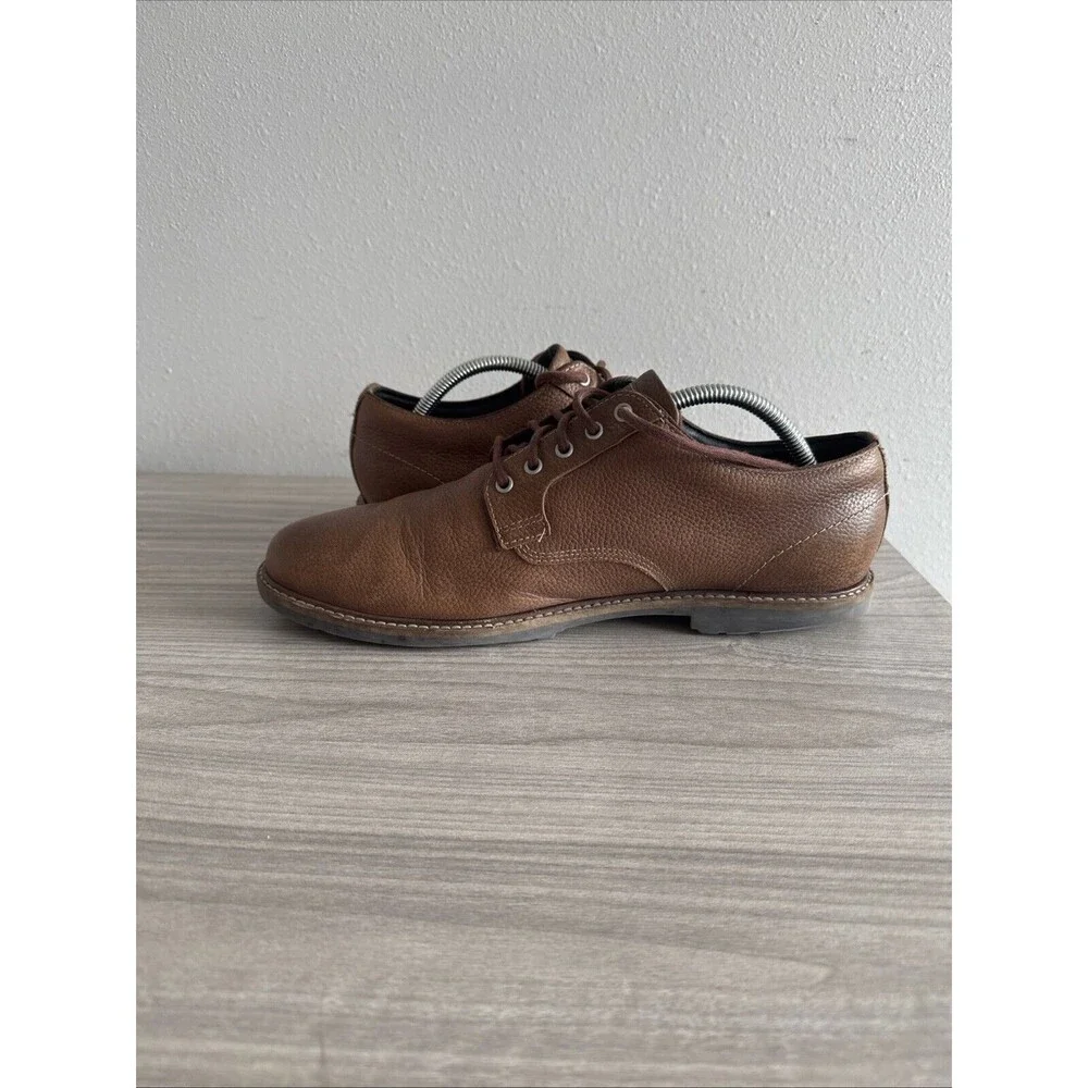 Cole Haan Midland‎ Lug Plain Toe Leather Oxford Shoes Brown C37600 Men’s Size 10